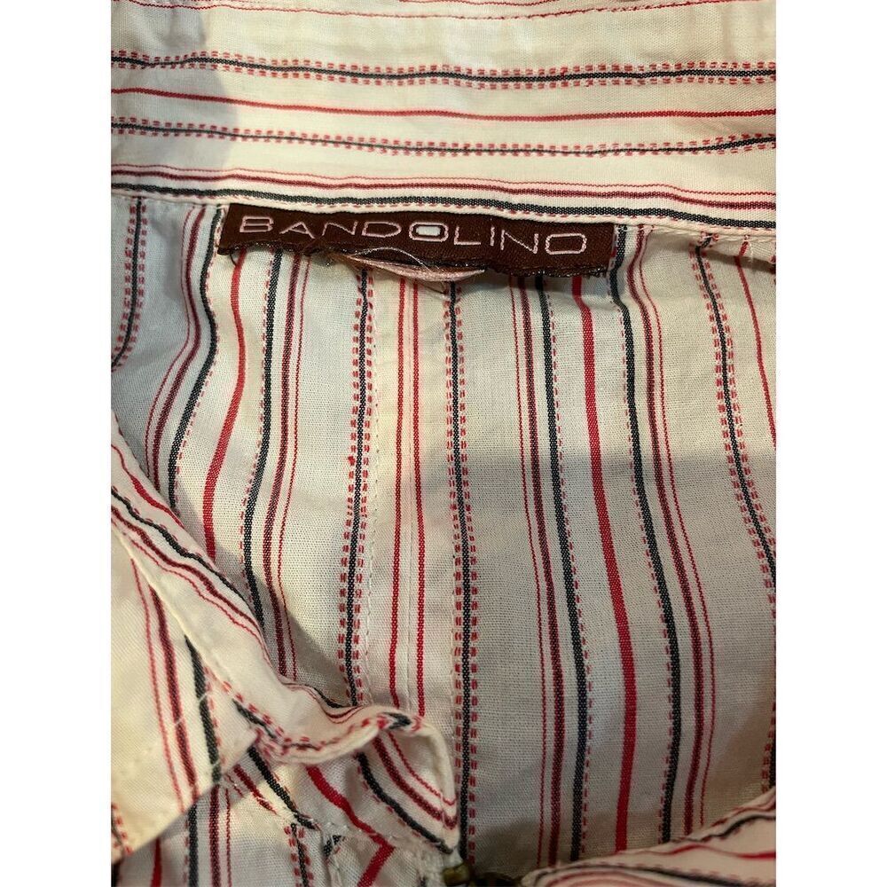 *3/$15 Bandolino Women's Striped Zippered Blouse Multicolor Size L Casual - Picture 9 of 11